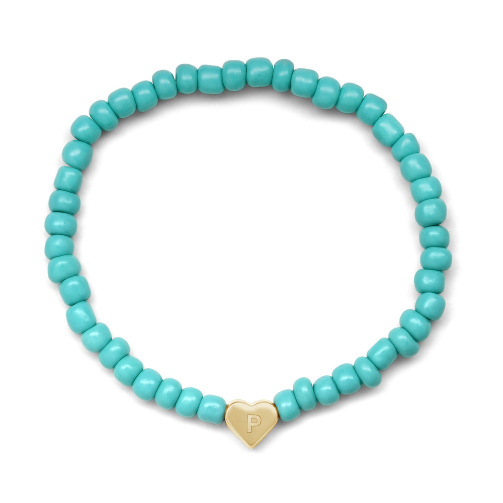 Colorful Heart Beaded Charm Bracelet
