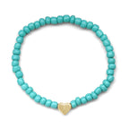 Colorful Heart Beaded Charm Bracelet