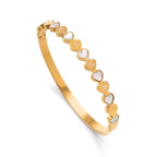 Heart Shaped Initial Gold Tone Bracelet