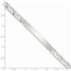 Custom Engraved Sterling Silver Women's Twisted Anchor ID Bracelet
