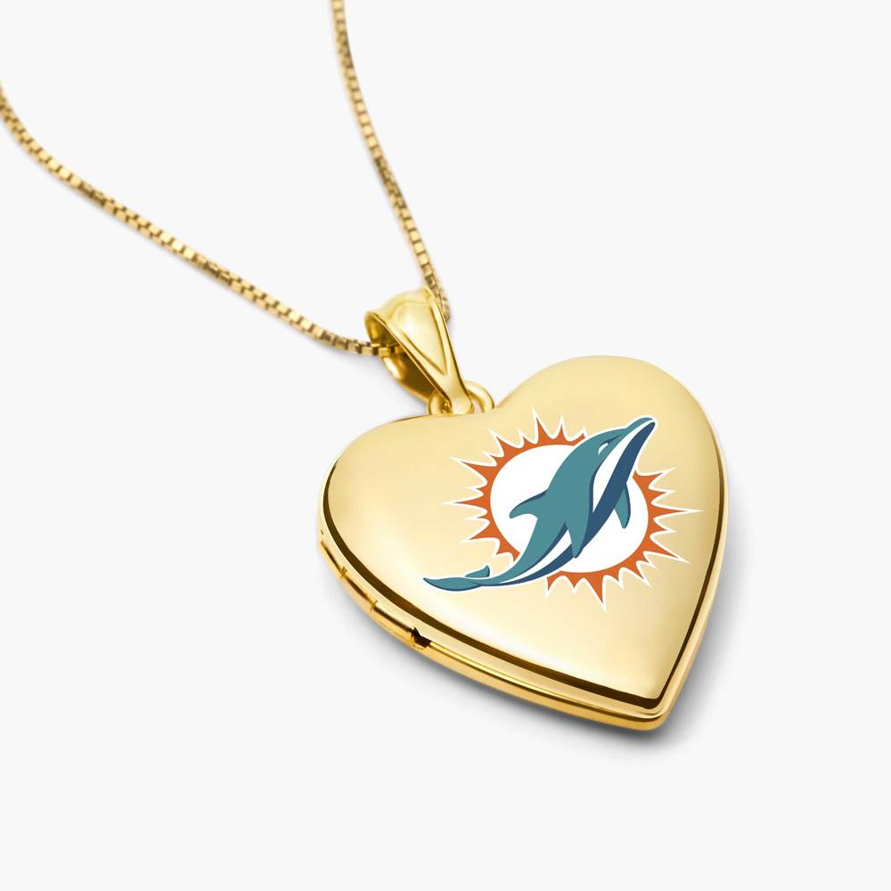 Officially Licensed Miami Dolphins Heart Locket