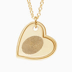 3D Sideways Heart with Fingerprint