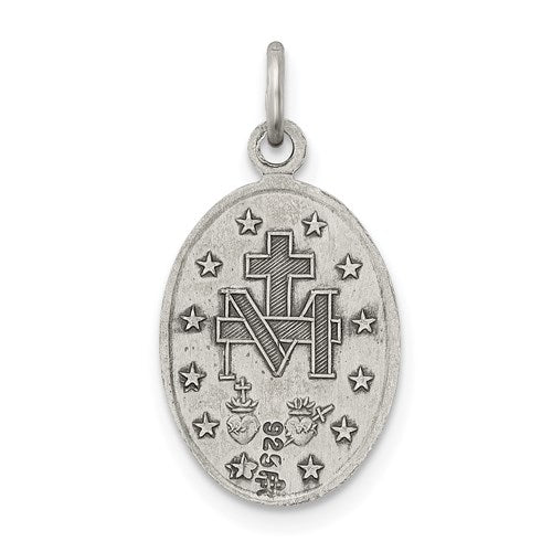 Antiqued Miraculous Medal Pendant