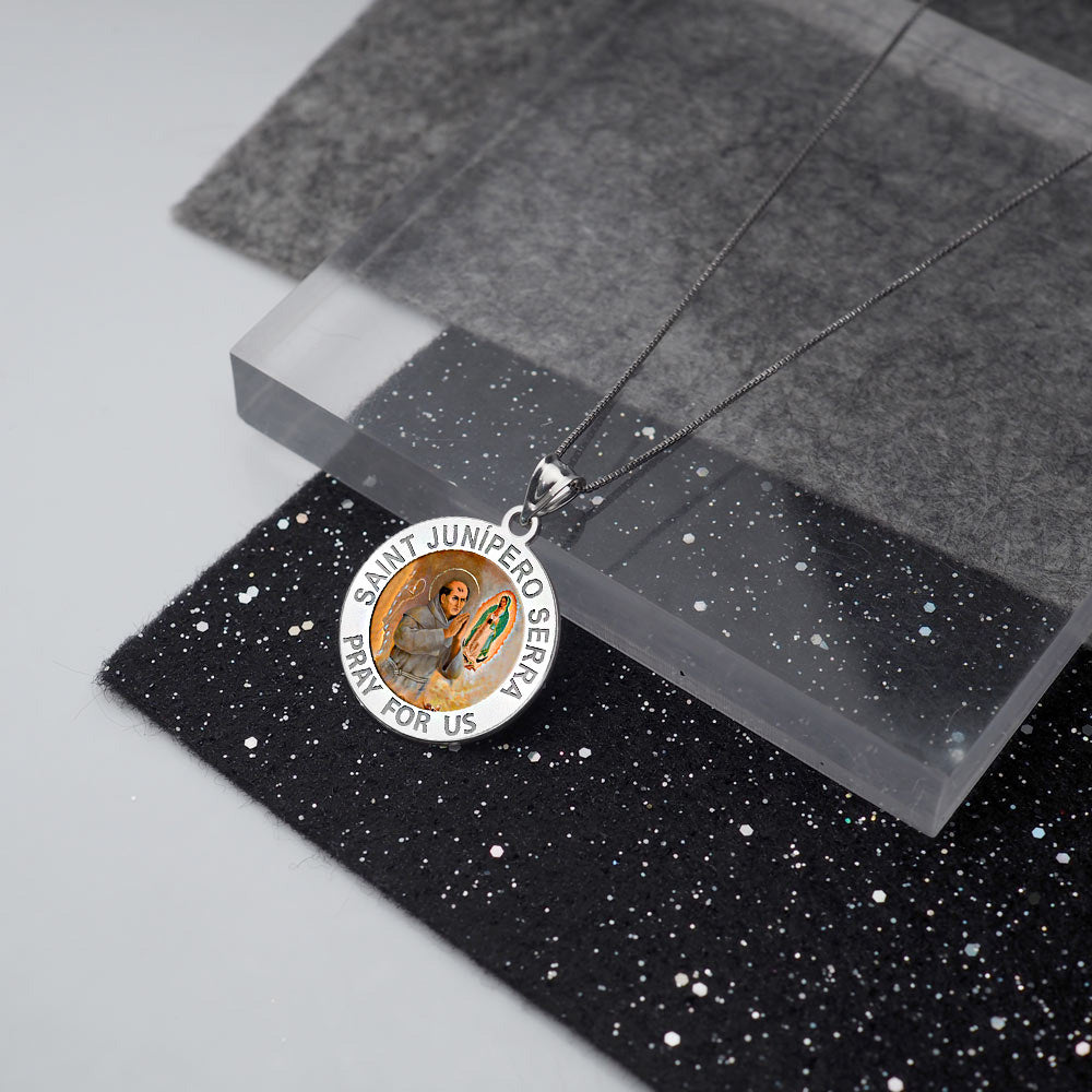 Saint Junipero Serra Religious Color Medal "EXCLUSIVE"