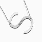 Personalized Large First Initial Pendant with Name