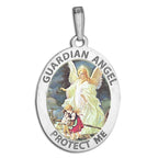 Guardian Angel "School Protect" Double Sided Medal  "Color EXCLUSIVE"