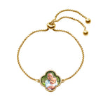 Adjustable Clover Photo Bracelet