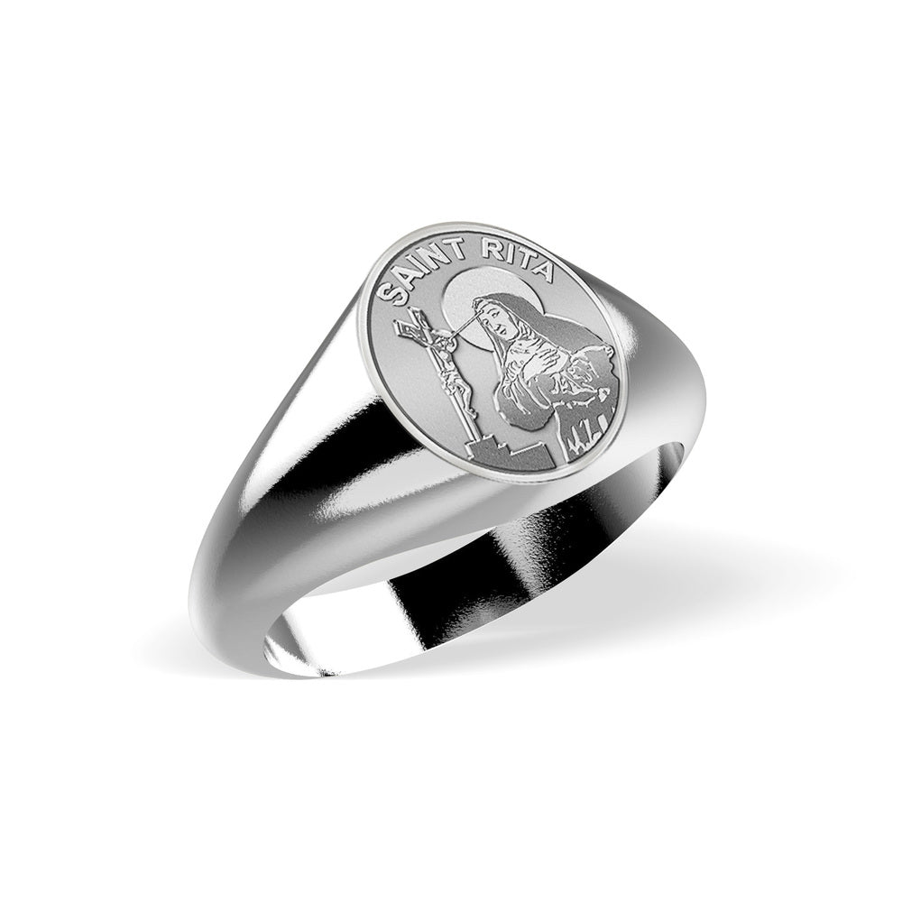 Saint Rita Signet Ring "EXCLUSIVE"