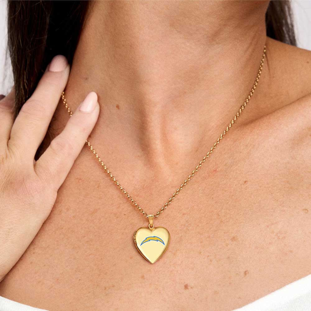 Officially Licensed Los Angeles Chargers Heart Locket