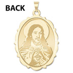 Scapular Religious Medal Scalloped OVAL "EXCLUSIVE"