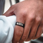 Officially Licensed Ohio State University College Black Stainless Ring