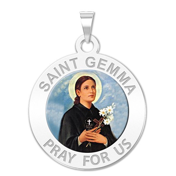 Saint Gemma Galgani Medal - Color Round
