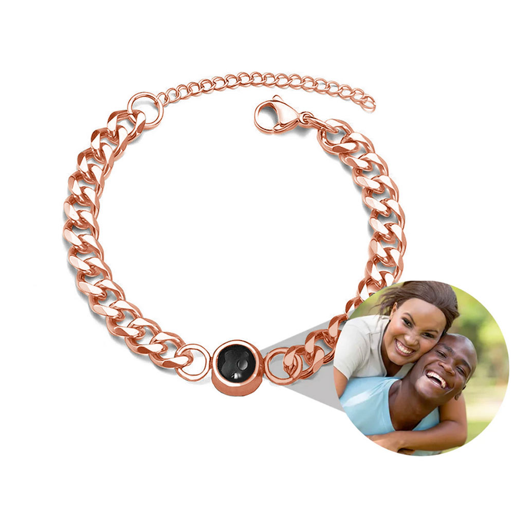 Photo Projection Curb Bracelet