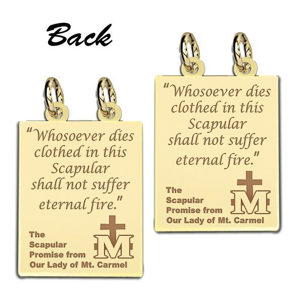 Double Sided Scapular Religious Medals Set