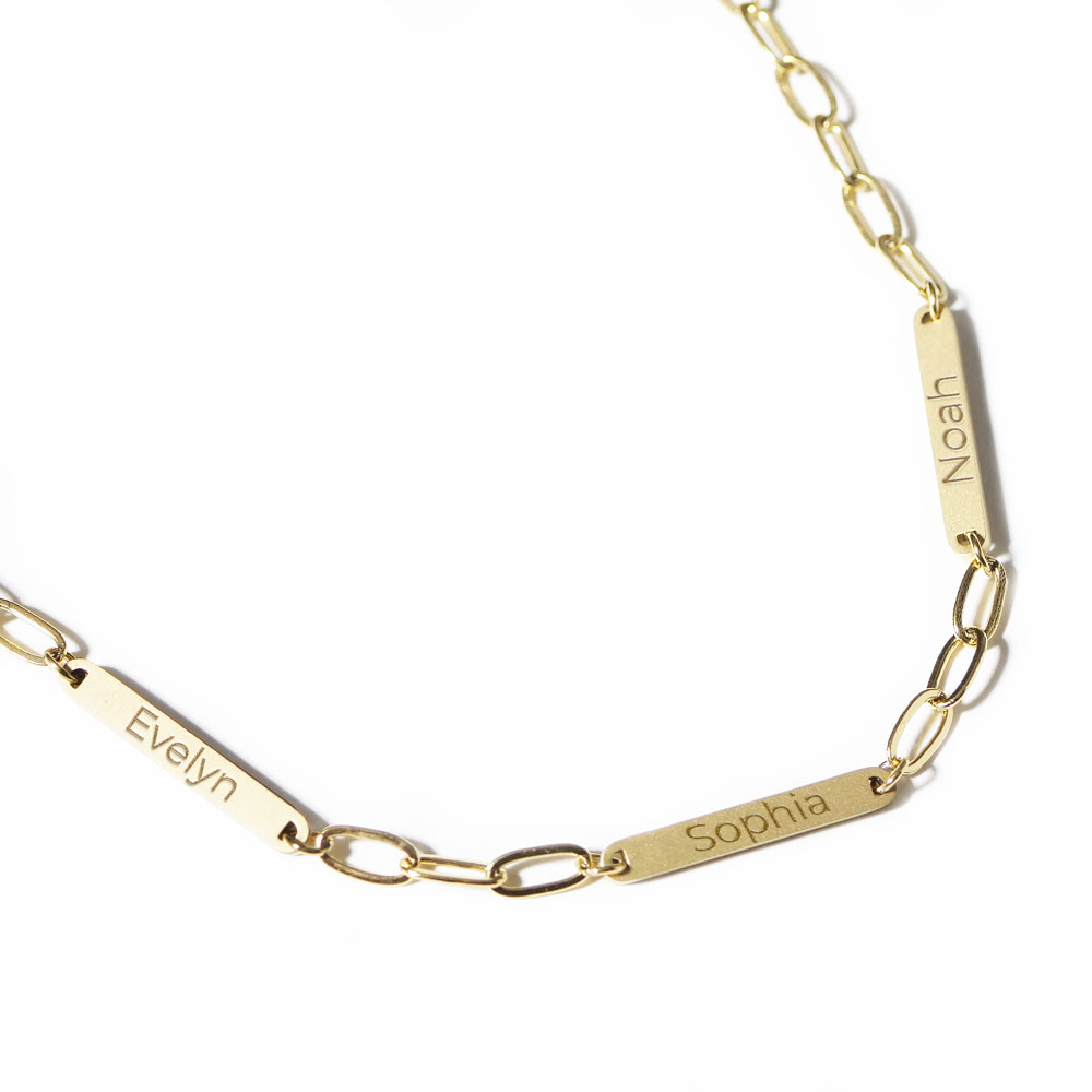 Paperclip Name Bar Necklace