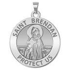 Saint Brendan Round Religious Medal