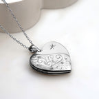Floral Heart with Star Design Locket