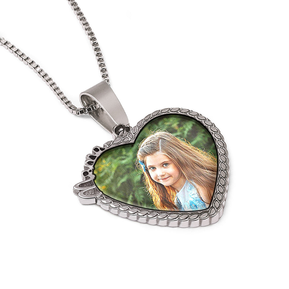 Mama Rope Frame Photo Pendant- Includes Chain