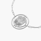 Round Saint Sebastian Medal with Open Border Paperclip Bracelet