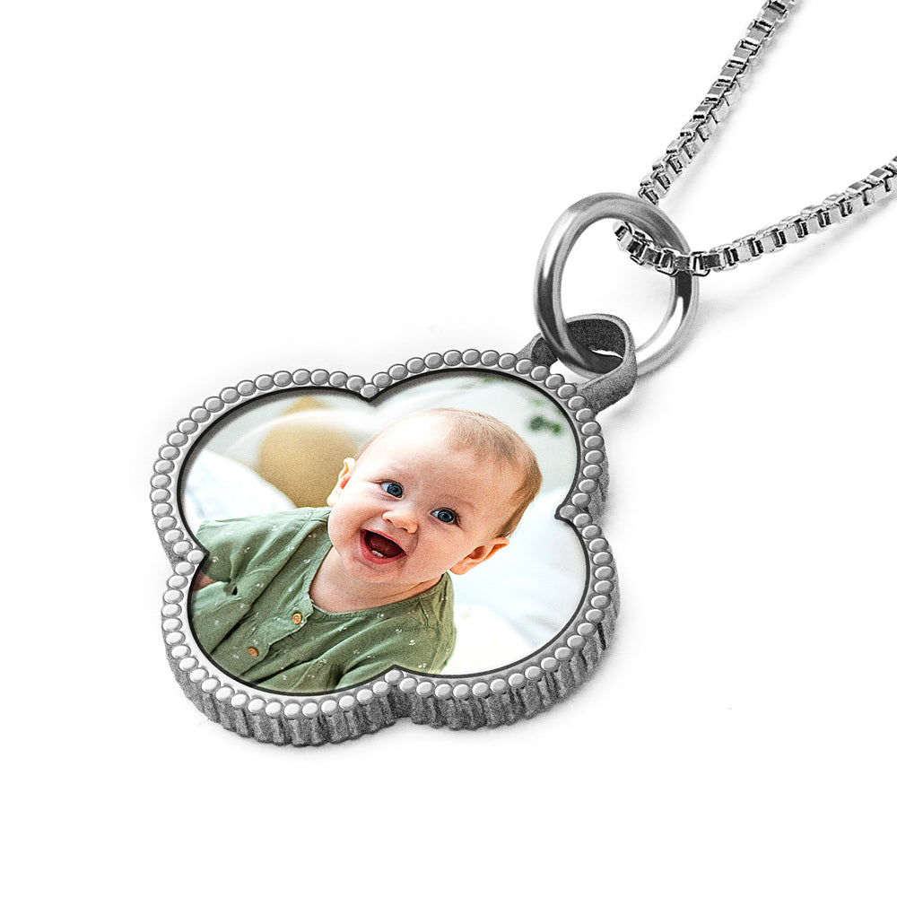 Lucky Clover Photo Pendant