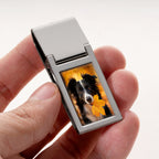 Stainless Steel Rectangular Photo Engraved Money Clip