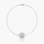 Round Saint Jude with Open Border Paperclip Bracelet