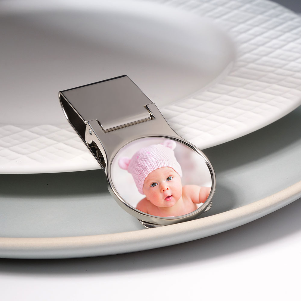 Stainless Steel Photo Engraved Money Clip