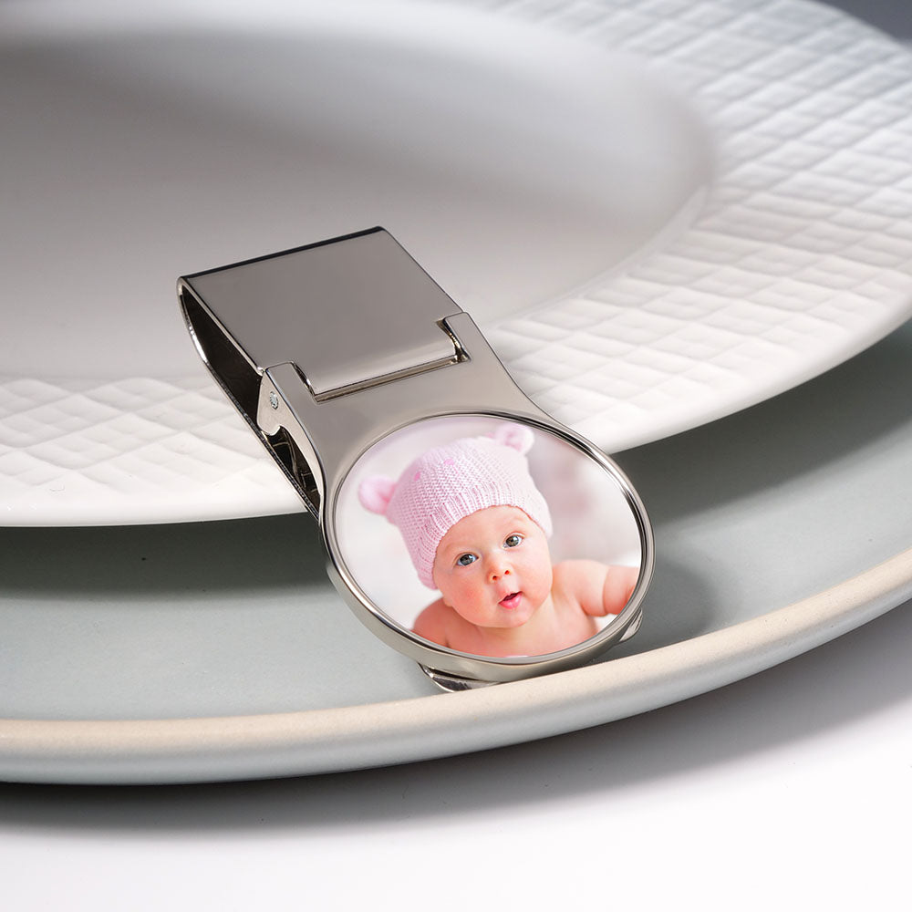 Stainless Steel Photo Engraved Money Clip