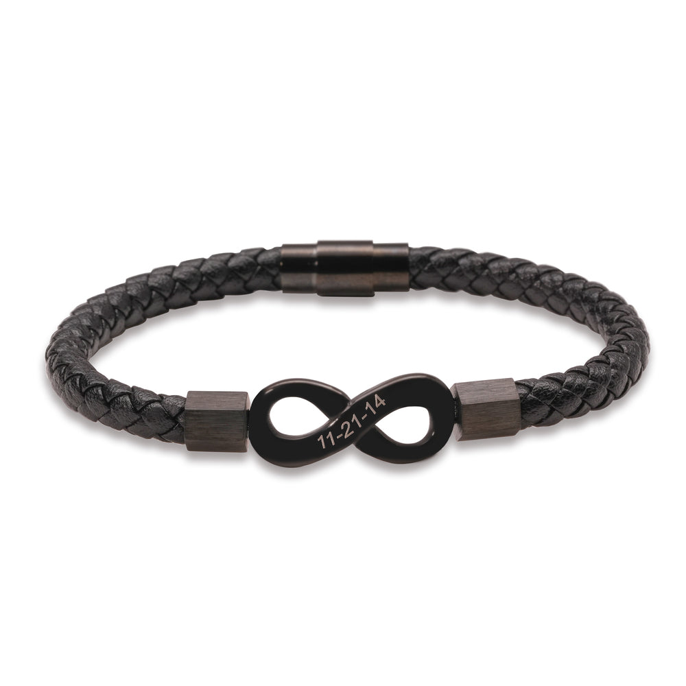 Personalized Infinity Mens Rope Bracelet