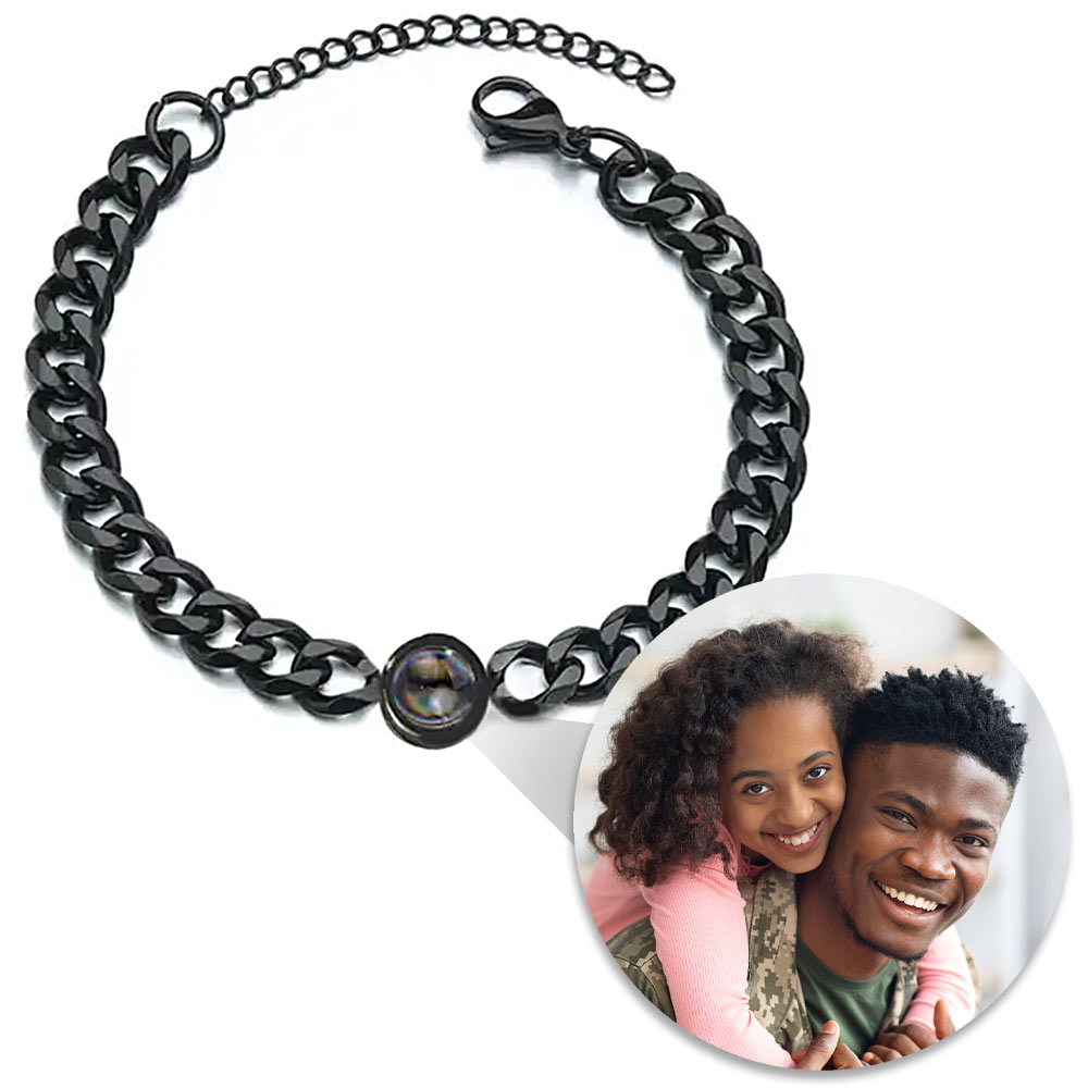 Photo Projection Curb Bracelet