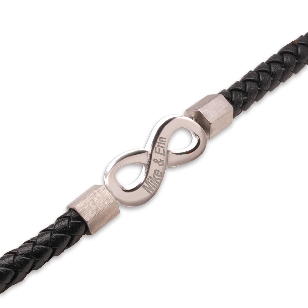 Personalized Infinity Mens Rope Bracelet
