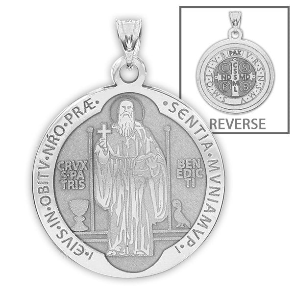 Saint Benedict Round Religious Medal