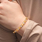 Heart Shaped Initial Gold Tone Bracelet