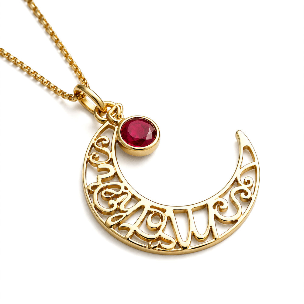 Mother Moon Birthstone Pendant
