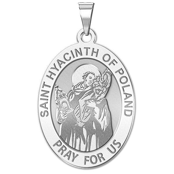 Saint Hyacinth of Poland Oval Religious Medal