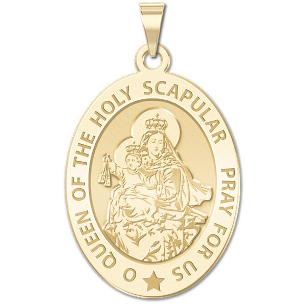 Scapular Religious Medal  OVAL "EXCLUSIVE"