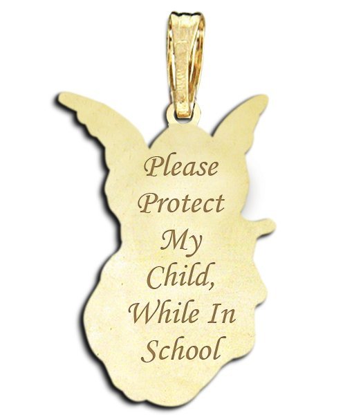 Guardian Angel "School Protect" Double Sided Pendant  "EXCLUSIVE"