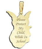 Guardian Angel "School Protect" Double Sided Pendant  "EXCLUSIVE"