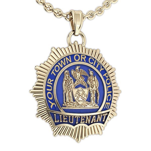 Personalized Lieutenant Badge with Your Number & Department