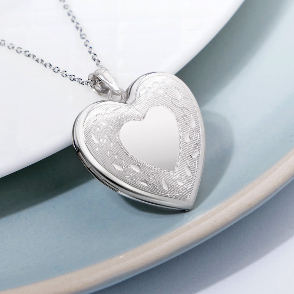 Floral Heart Border Design Locket