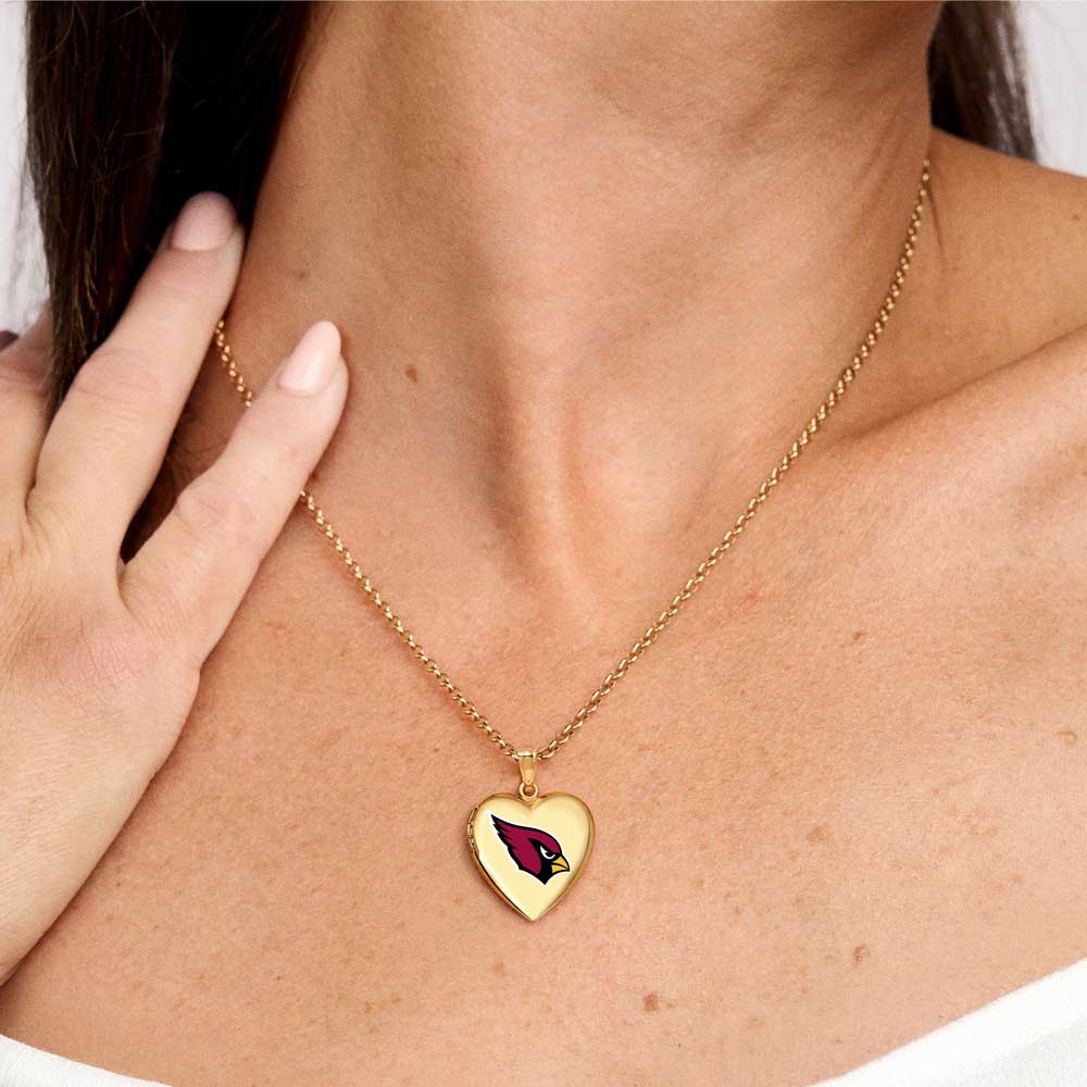 Officially Licensed Arizona Cardinals Heart Locket