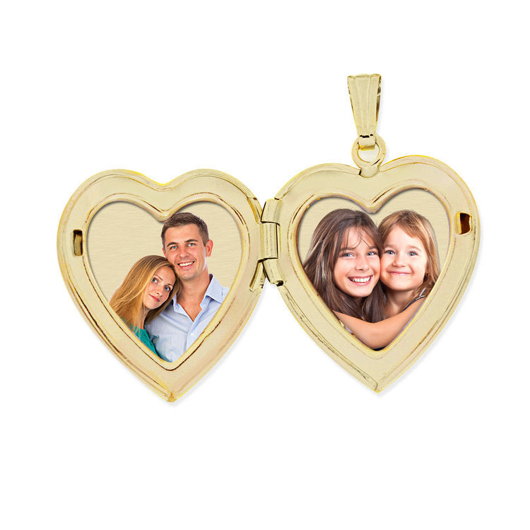 GOLD FILLED Small Heart Locket with Chain