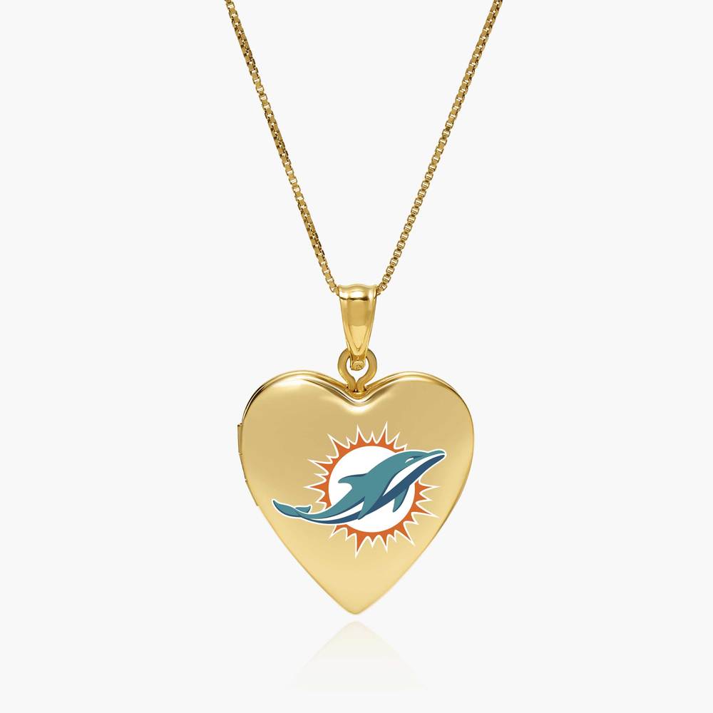 Officially Licensed Miami Dolphins Heart Locket