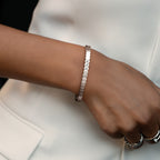 Overlapping Round Bangle Bracelet