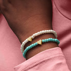 Colorful Heart Beaded Charm Bracelet