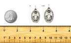 Sterling Silver Antiqued Miraculous Medal Pendant