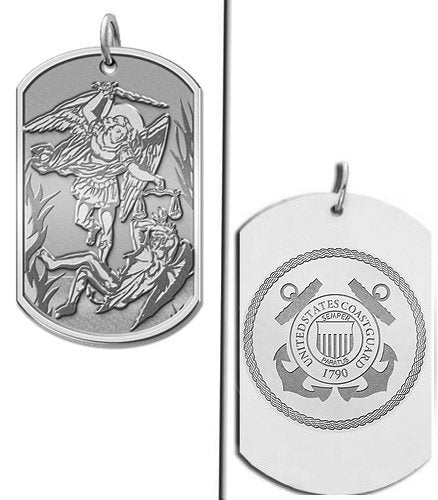 Saint Michael Doubledside COAST GUARD Dogtag Religious Medal "EXCLUSIVE"