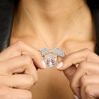 Heart Shaped Angel Wing Necklace