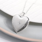 Heart with Scroll Border and Star Design Locket