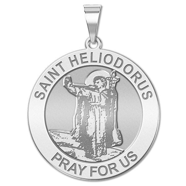 Saint Heliodorus Round Religious Medal  "EXCLUSIVE"